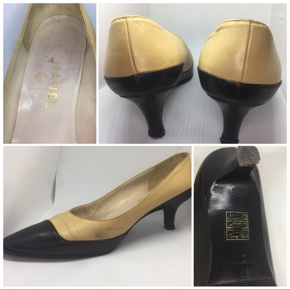 ❤️AFFORDABLE❤️Authentic CHANEL Black Beige Sandals - Picture 7 of 7